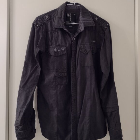 Filtr men's button-up shirt (charcoal, medium) - Picture 1 of 7